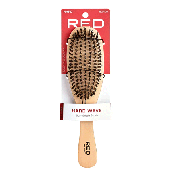 Red By Kiss Hard Wave Boar Bristle Brush