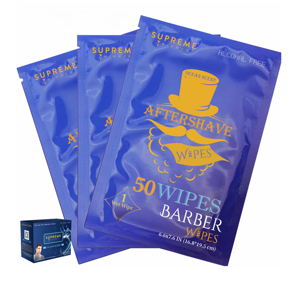 Supreme Trimmer Aftershave Wipes Ocean Scent