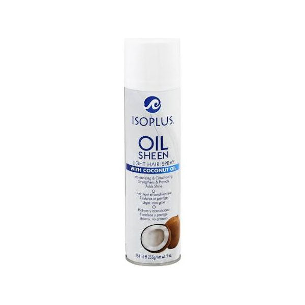 Isoplus Oil Sheen Light Hair Spray with Coconut Oil 9 oz.