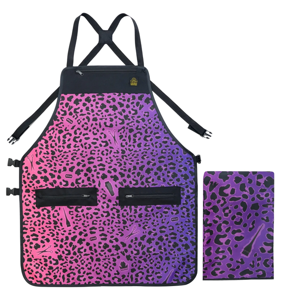 King Midas Purple Leopard Apron