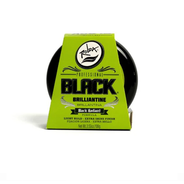 Rolda Black Brilliantine Wax Extra Strong Hold 3.53 oz.