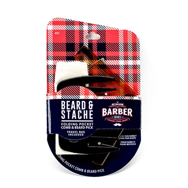 Firstline Folding Pocket Comb & Beard Pick #651-48