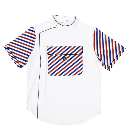 King Midas Barber Pole Barber Smock