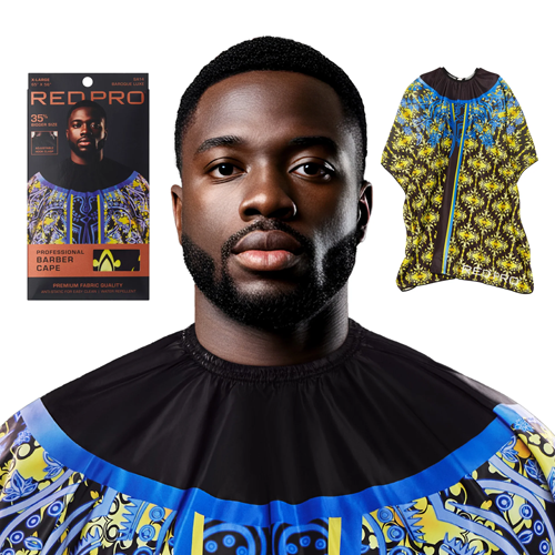 Kiss Red Barber Cape Baroque Luxe
