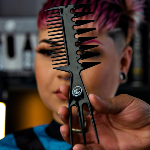 Rolda - Barber Hair Multi-Styling Pick Fish Comb | 3-in-1 Fish-tail Bone Shape