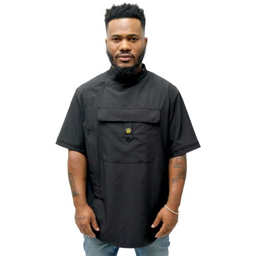 King Midas Old NY Black Barber Smock