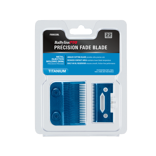 BaByliss Pro Gold Titanium Precision Fade Blade Blue - FX8022BL