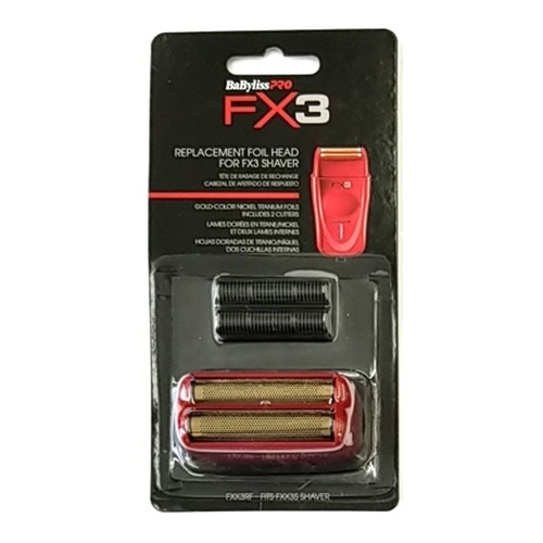 BaByliss Pro FX3 Professional High Speed Foil Shaver Replacement Foil & Cutter Red