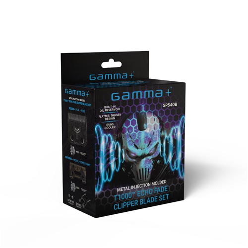 Gamma+ T1000 Echo Fixed Fade Blade and Shallow 2.0 Clipper Blade Set