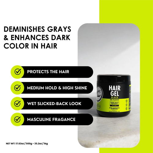 Rolda Hair Gel Black 17.63 oz.