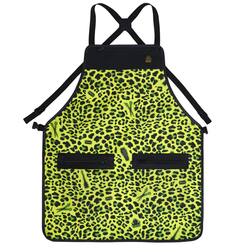 King Midas Neon Green Leopard Apron