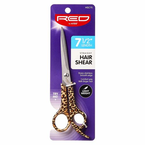 Kiss Red Straight Hair Shear 7.5"