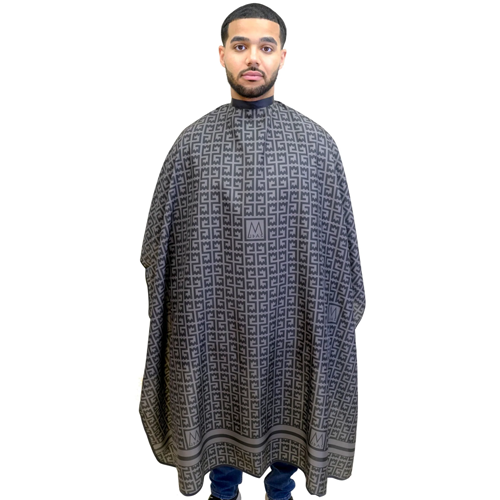 King Midas Infinity Crown Barber Cape Black
