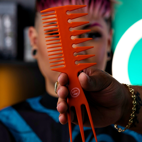 Rolda - Barber Hair Multi-Styling Pick Fish Comb | 3-in-1 Fish-tail Bone Shape